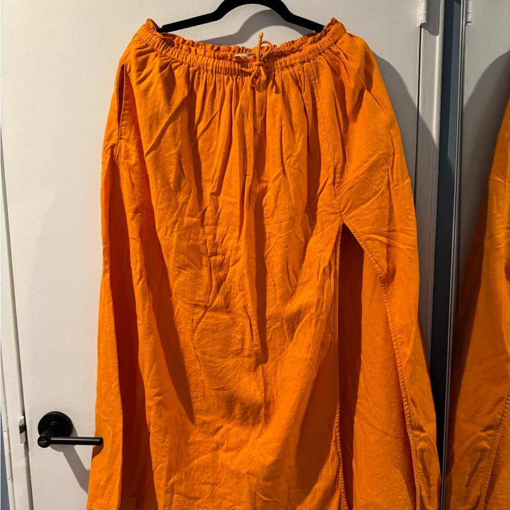 Vibrant Orange Maxi Skirt